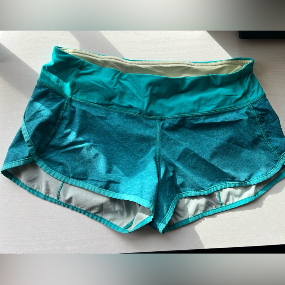 Lululemon Speed Up shorts 2.5” teal